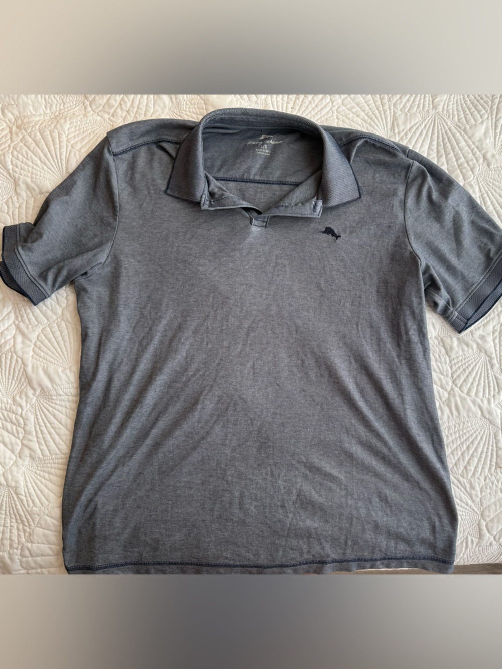 Men's Tommy Bahama dark blue Polo Shirt with Embroidered Logo Large